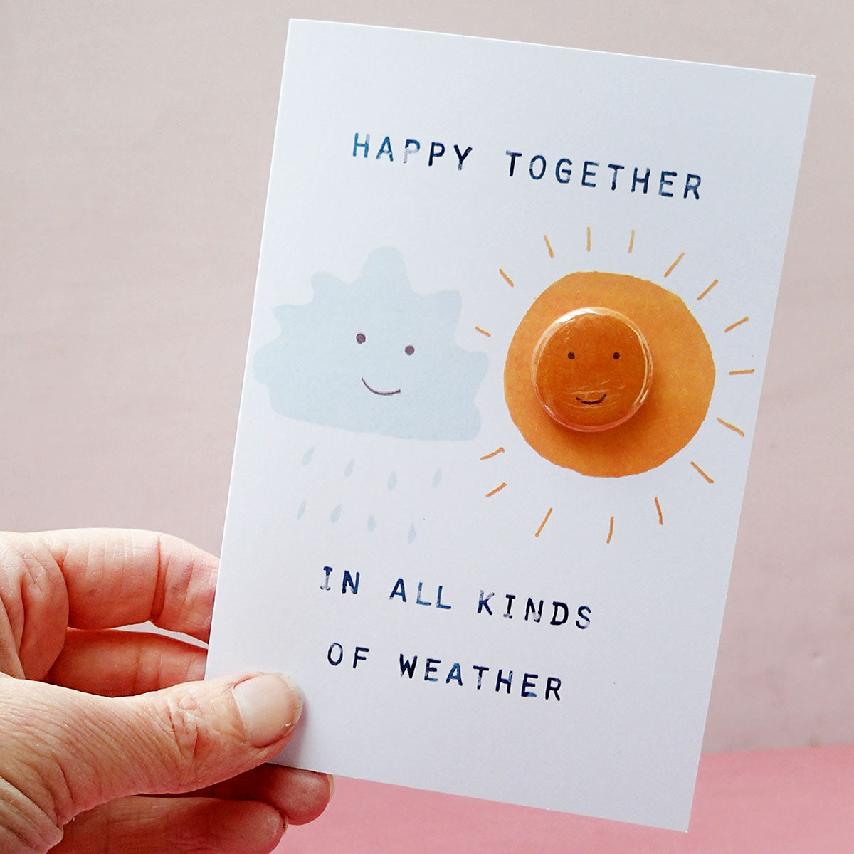 Happy Together - Greeting Card with Badge