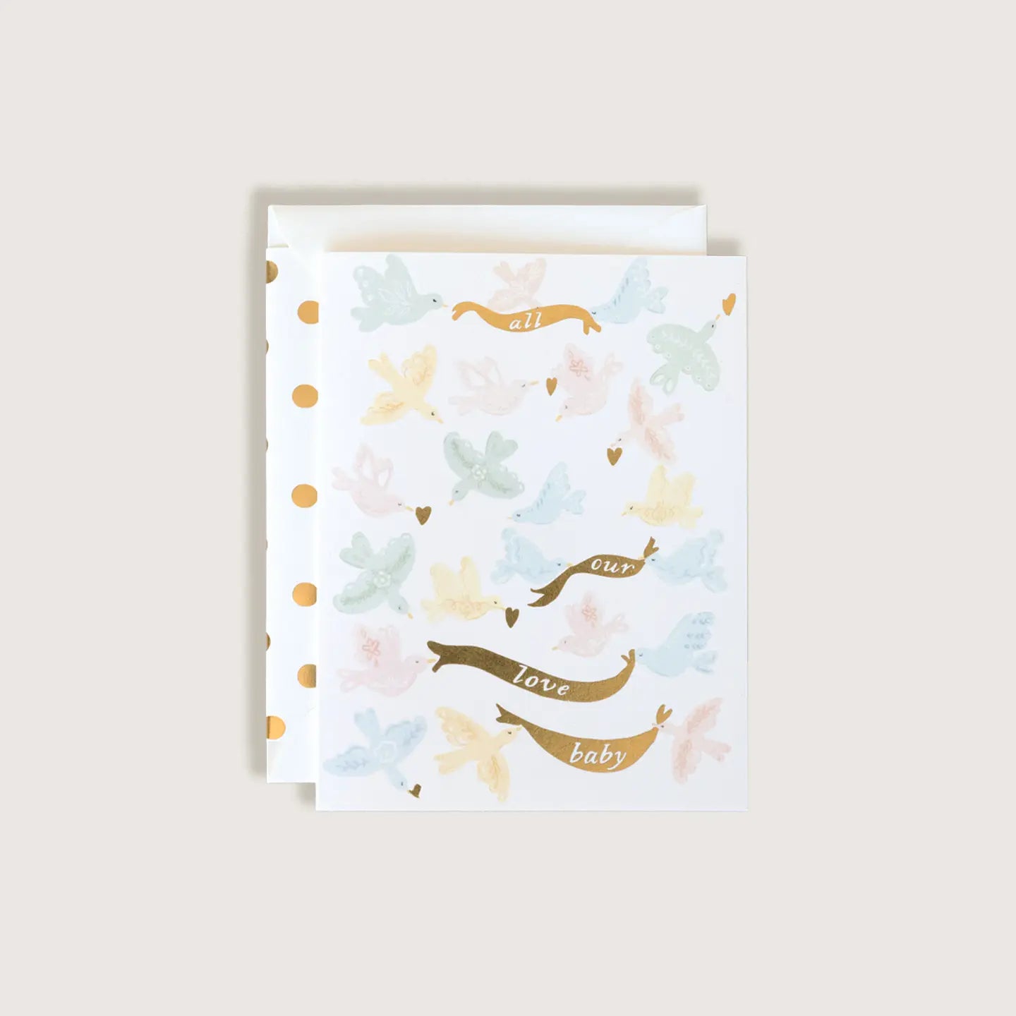 All Our Love Baby Bird Baby Greeting Card