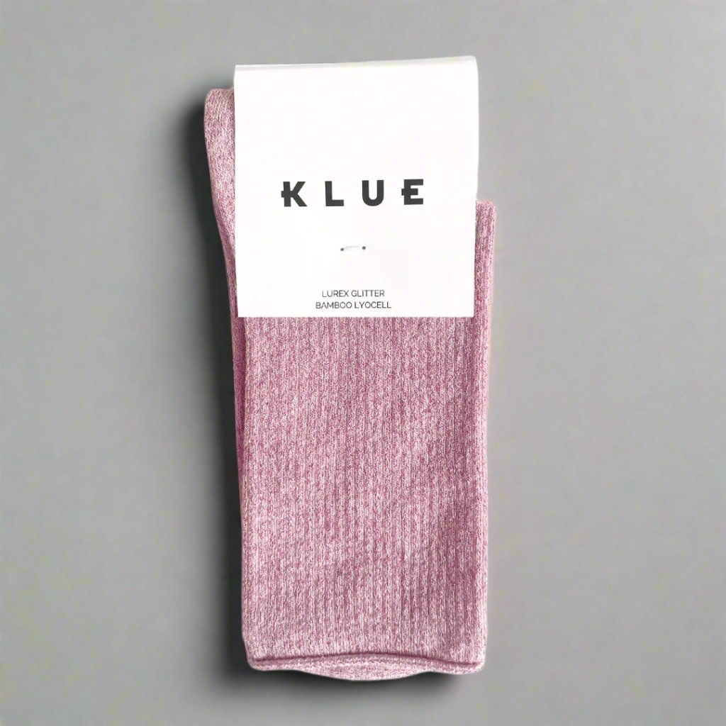 Glitter Lurex Socks Pink