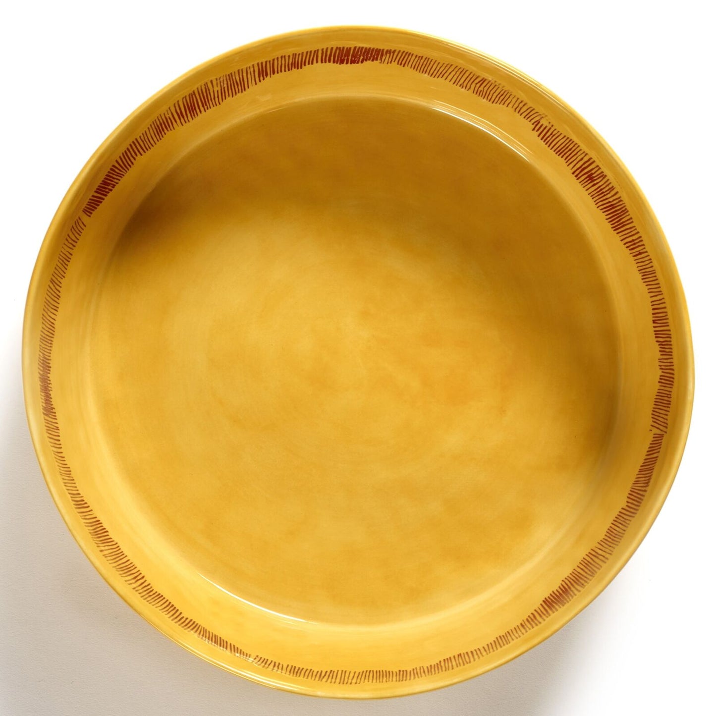 Ottolenghi Salad Bowl - Amber with Red Stripes