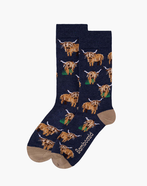 Highland Cow Bamboo Socks