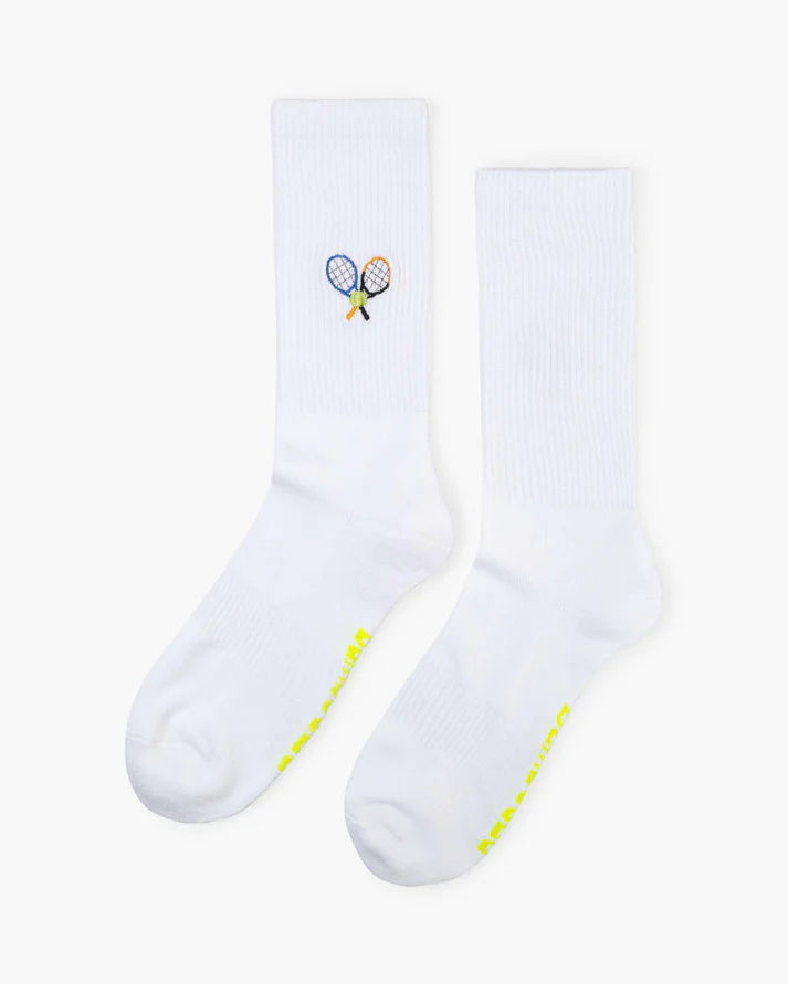 Mens Bamboo Sport Crew Sock - Tennis