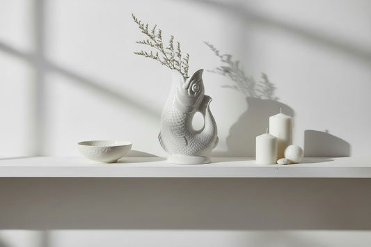 Wade Fish Jug - White