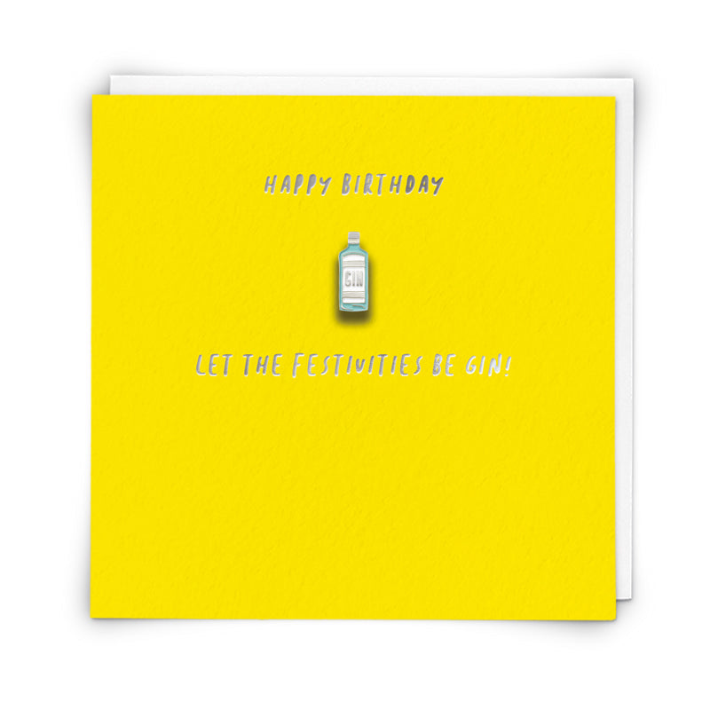Be Gin Enamel Pin Greeting Card
