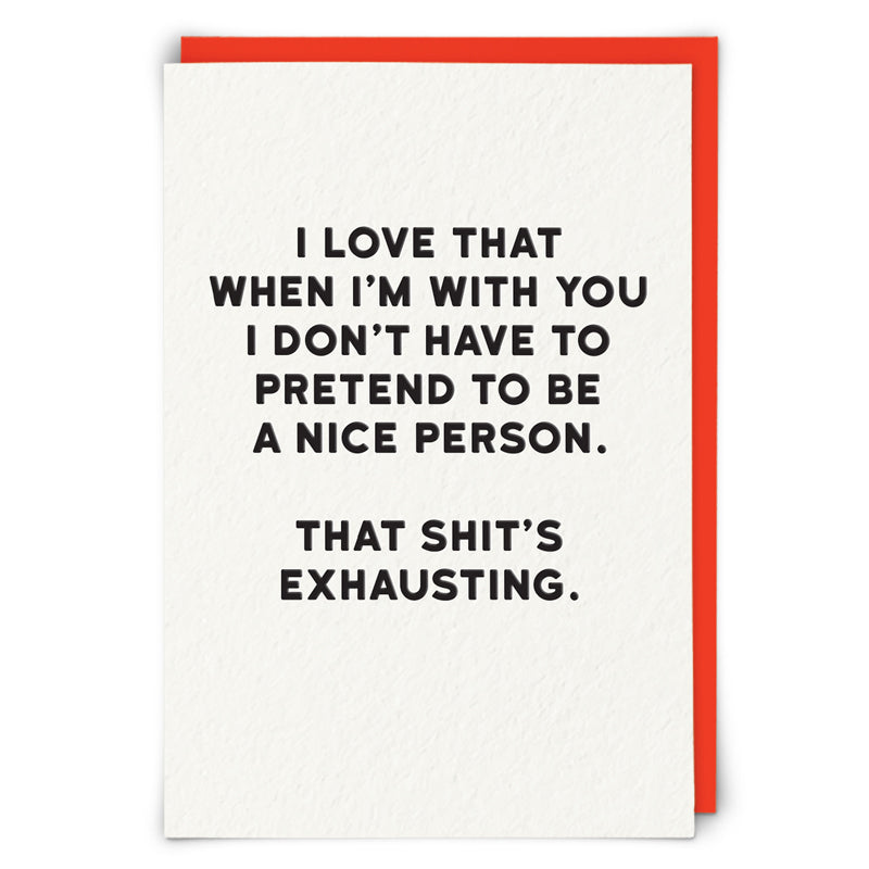 Exhausting Greeting Card