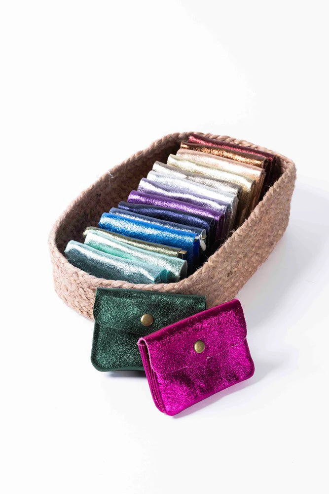 Coin Purse Metallic Mauve