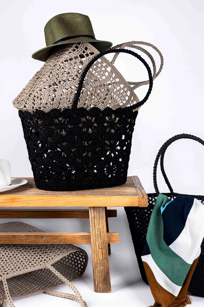 JANE Black - Crochet Basket