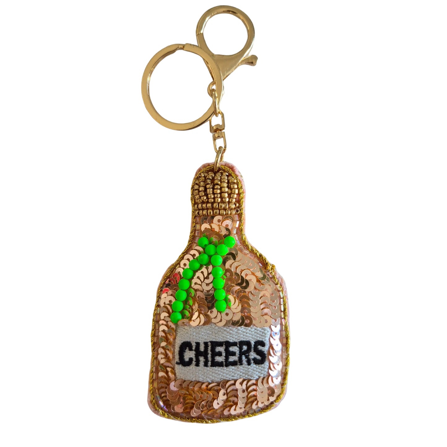 Cheers Beaded Keychain
