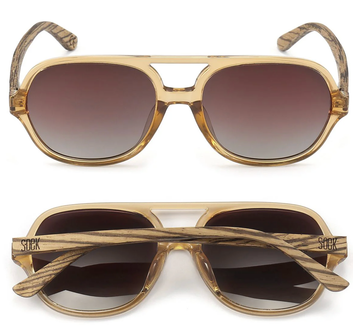 Billy Clear Brown Sunglasses