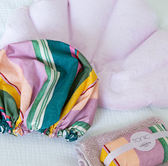 Liberty Gelato Stripe Shower Cap
