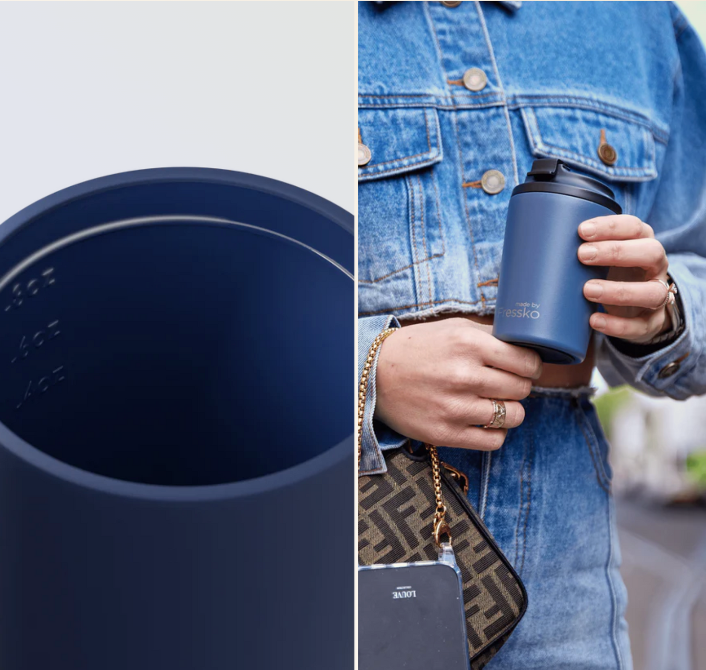 Ceramic Bino 8oz Denim