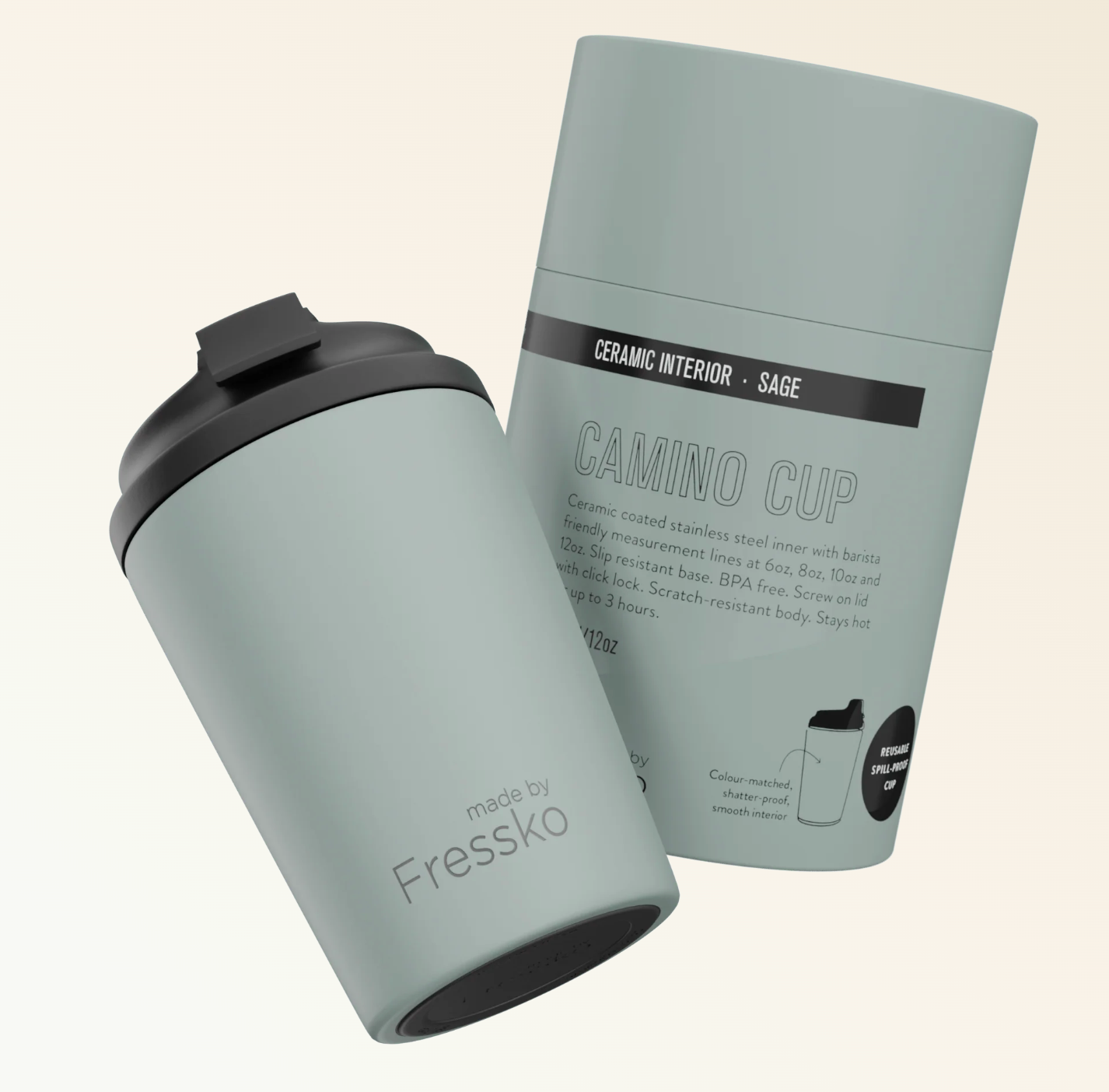 Ceramic Camino 12oz Sage