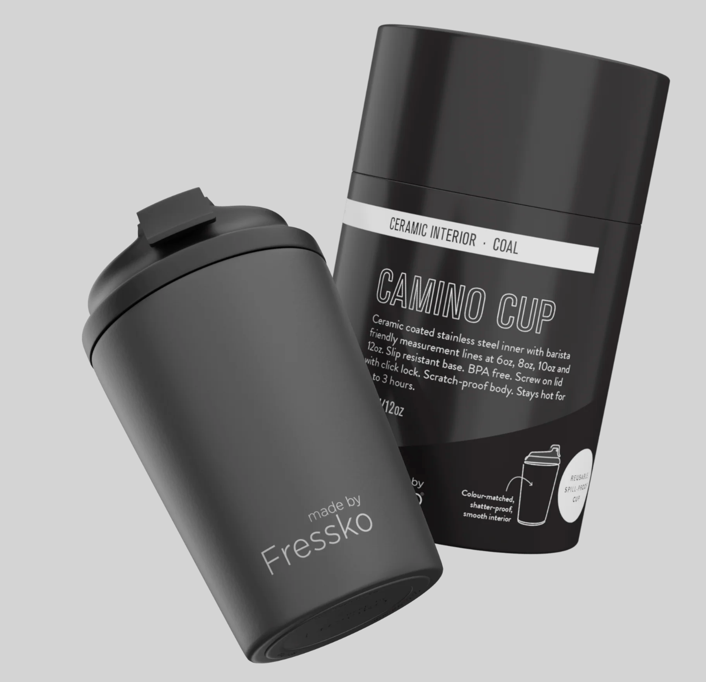 Ceramic Camino 12oz Coal