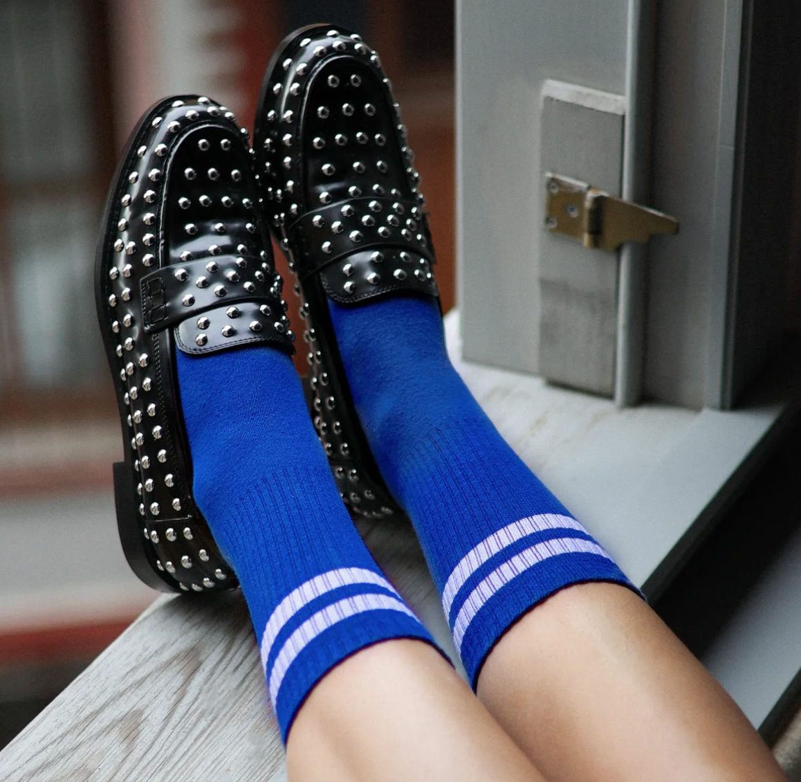 Organic Cotton Tennis Sport Socks Blue