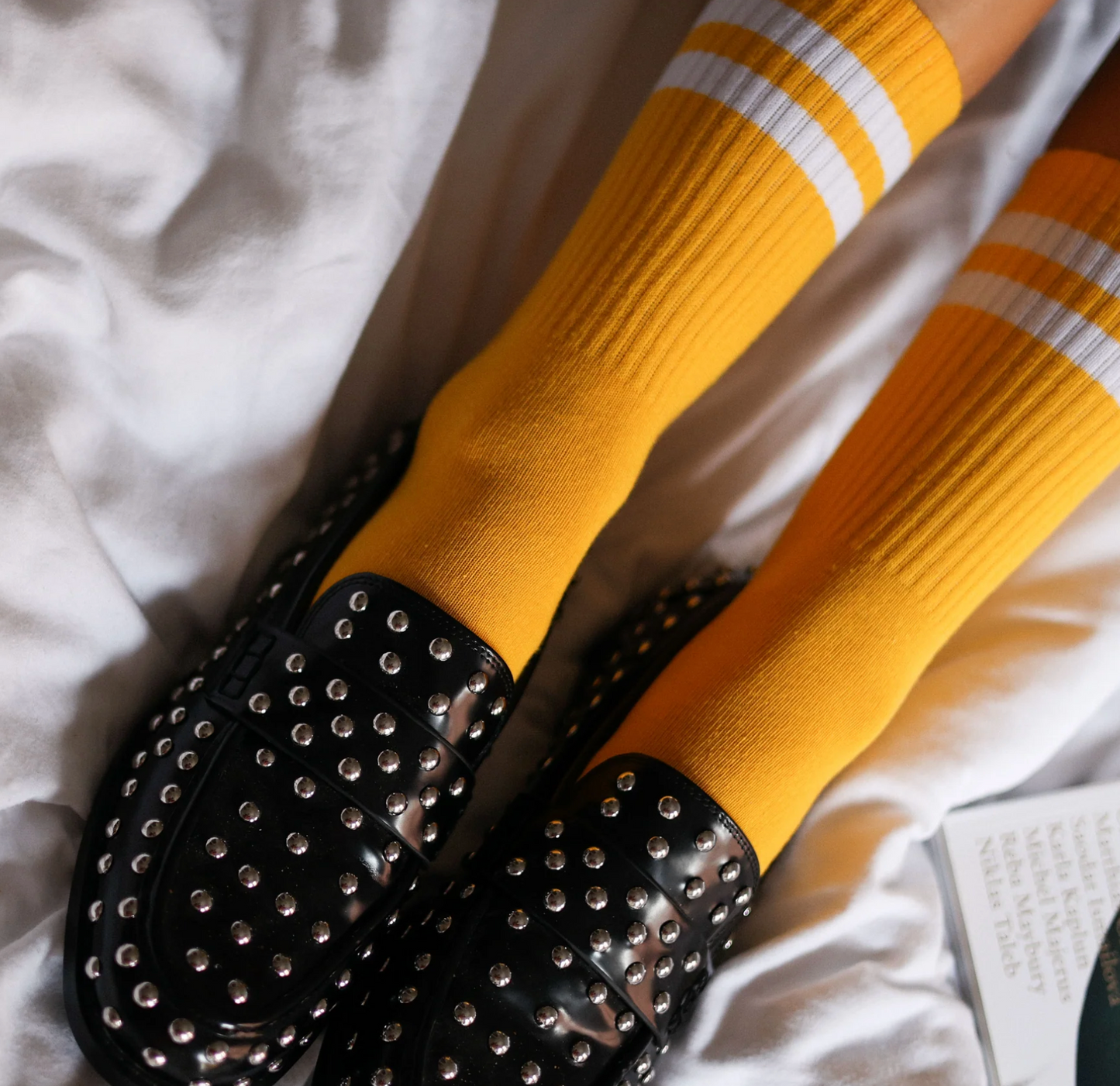 Organic Cotton Tennis Sport Socks Yellow