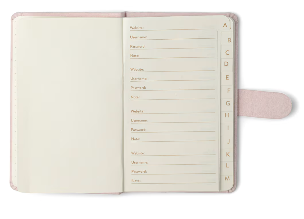 Mini Password Journal - Lock Pink