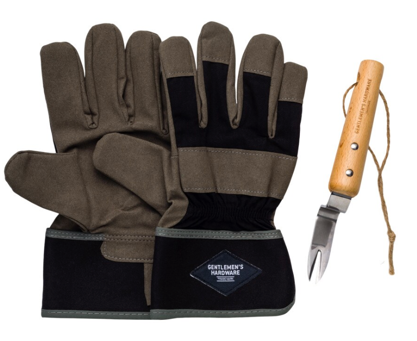 Leather Gloves & Root Lifter