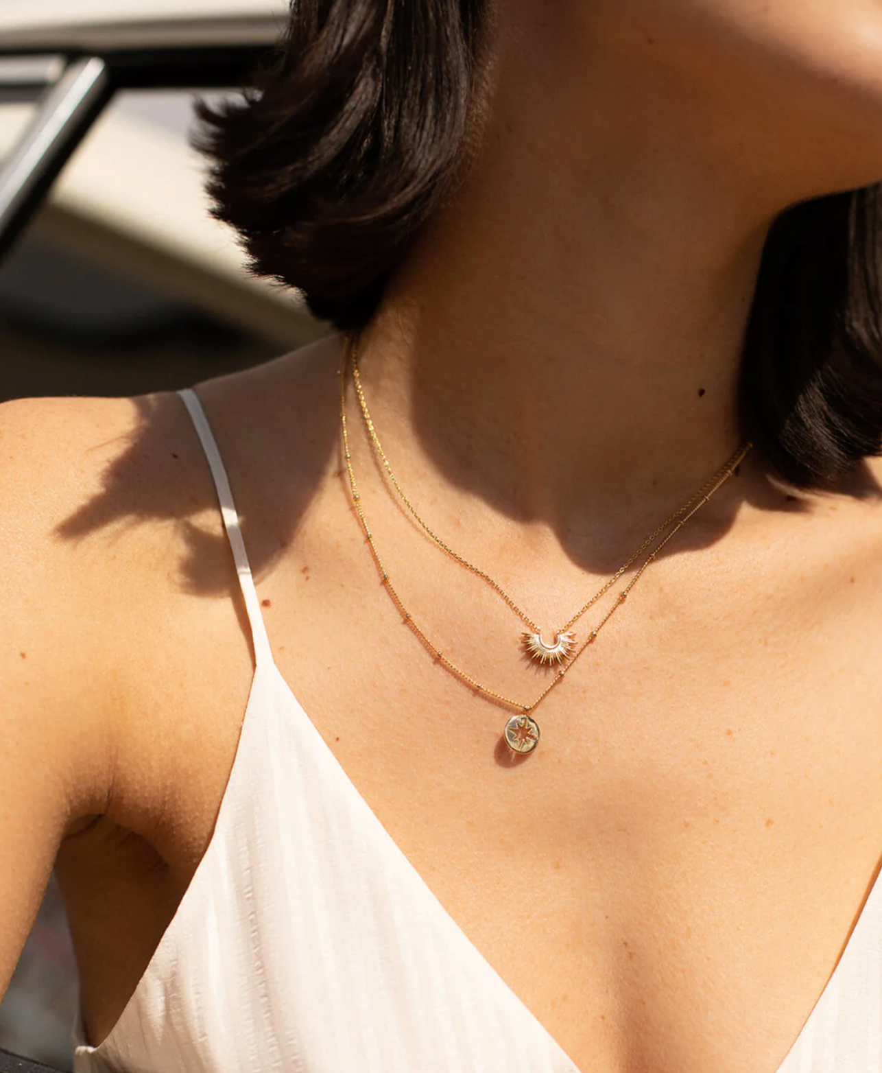 Half Sunburst Necklace