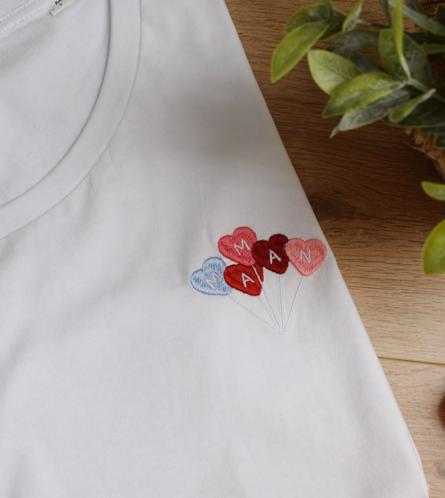 Embroidered Women's T-Shirt - Maman Balloons