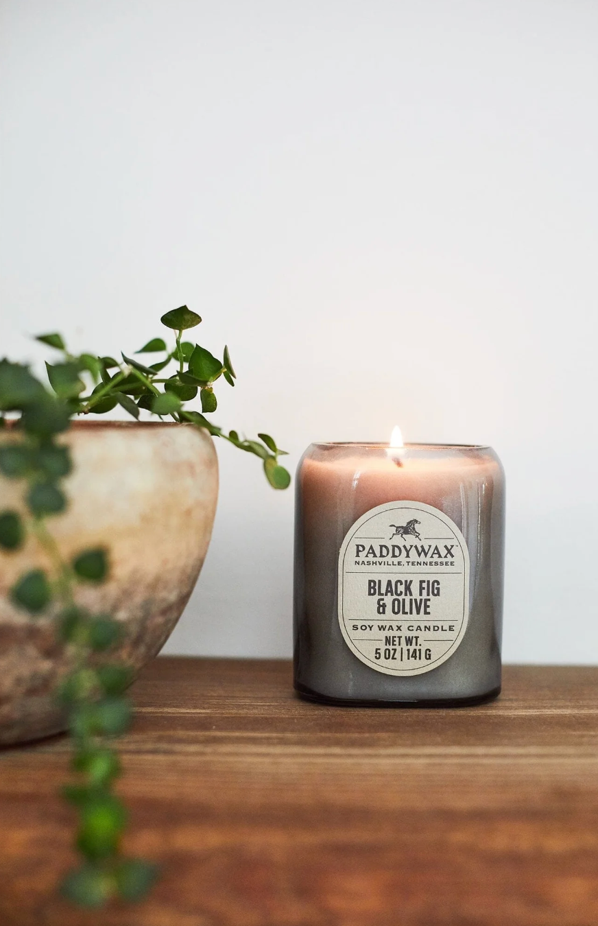 Vista 5 Glass Candle 142g Black - Black Fig & Olive