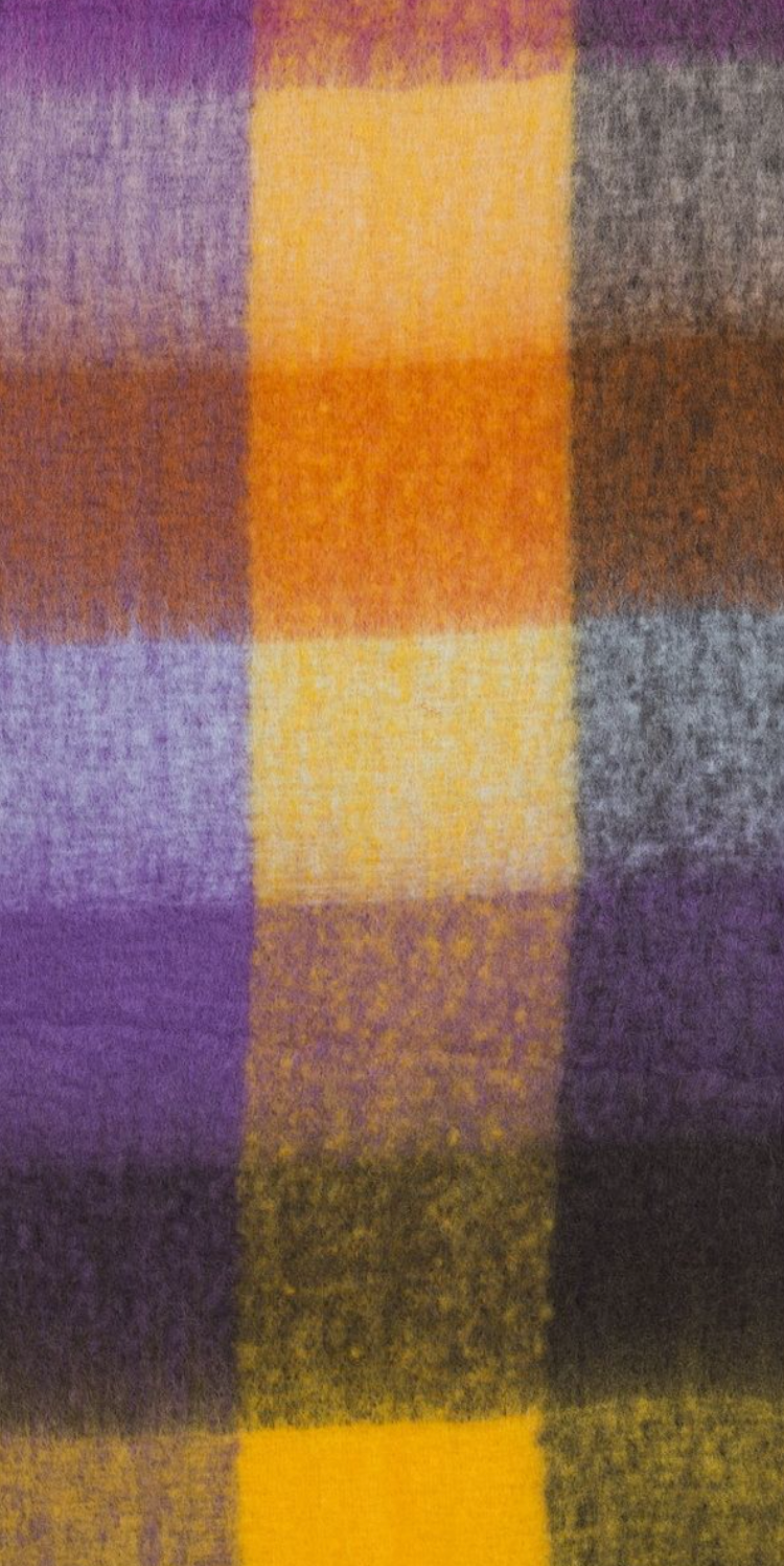 Purple & Gold Checkered Scarf