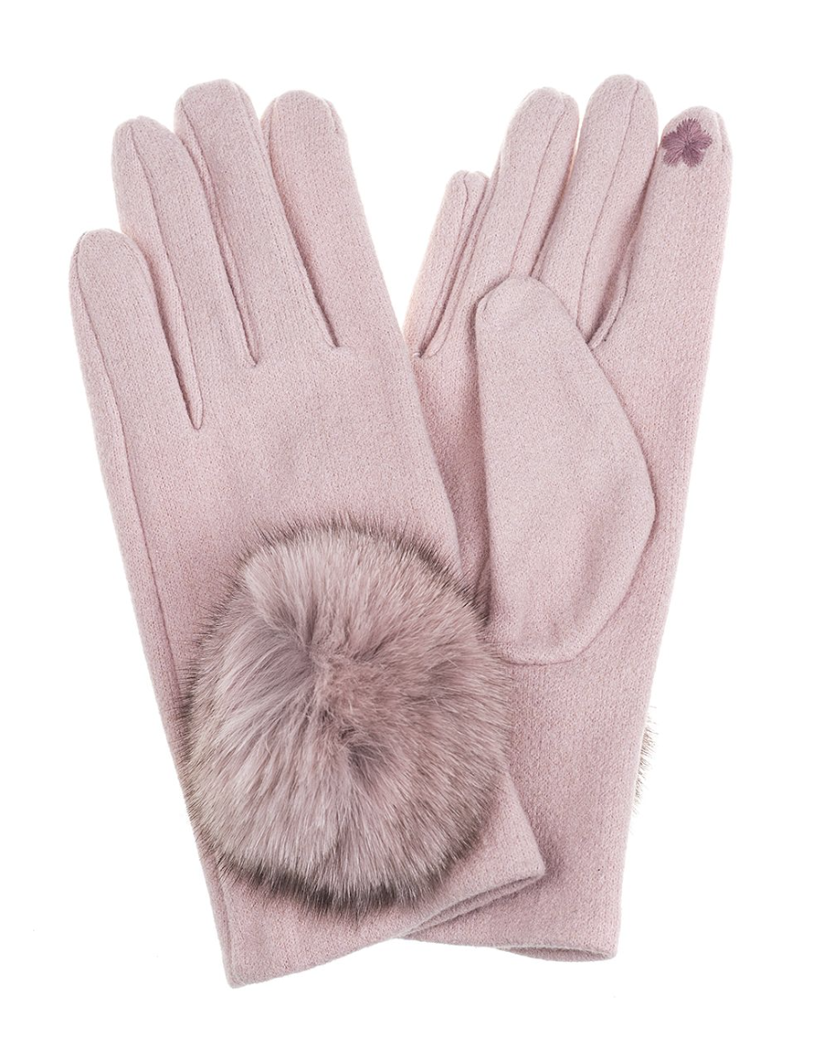 Pom Pom Pink Gloves