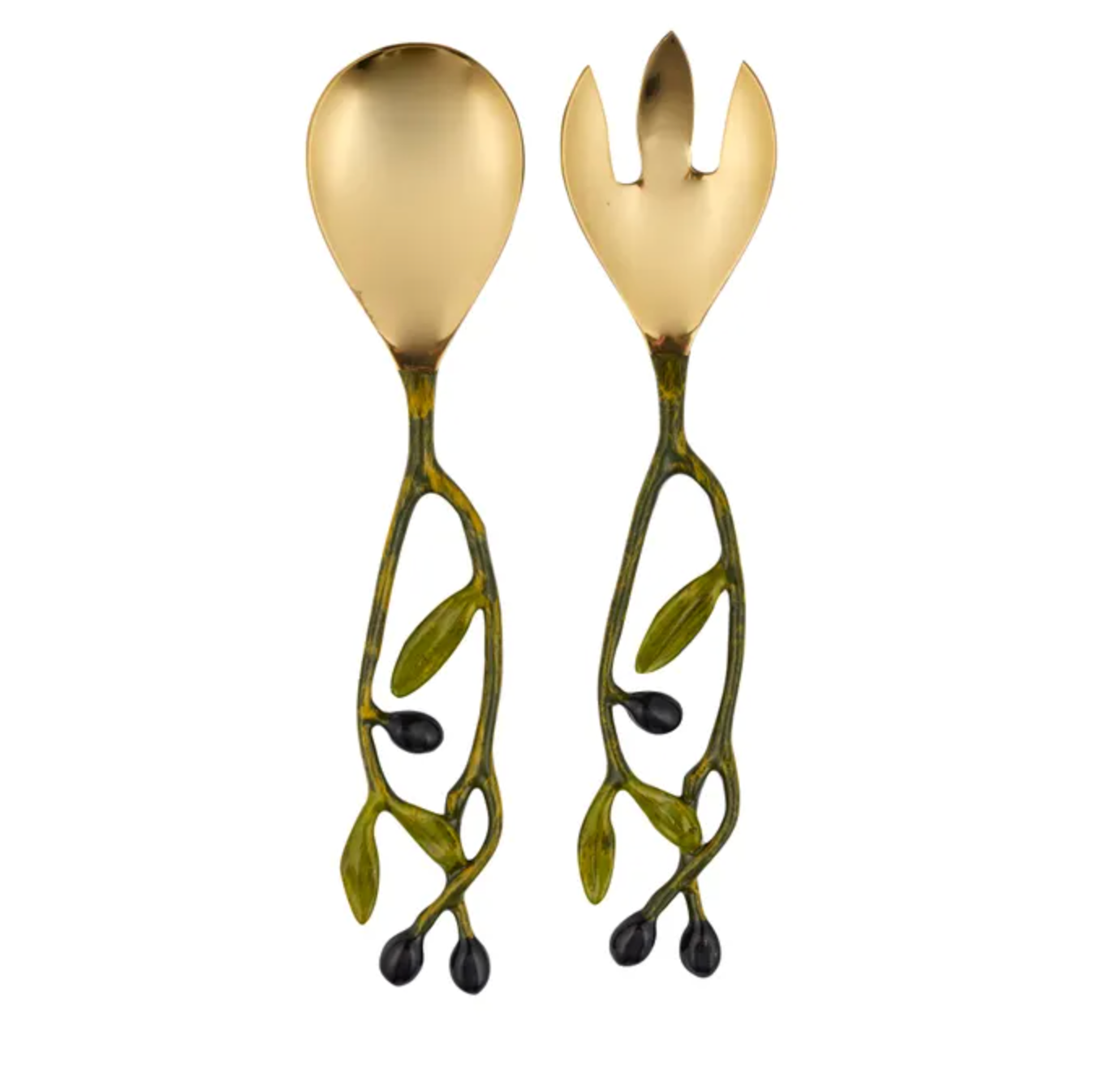 Oamra Brass Salad Servers