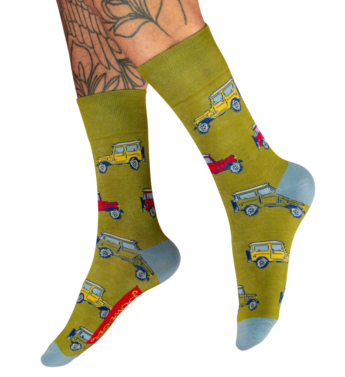 Vintage Land Rover Men's Socks in Fern