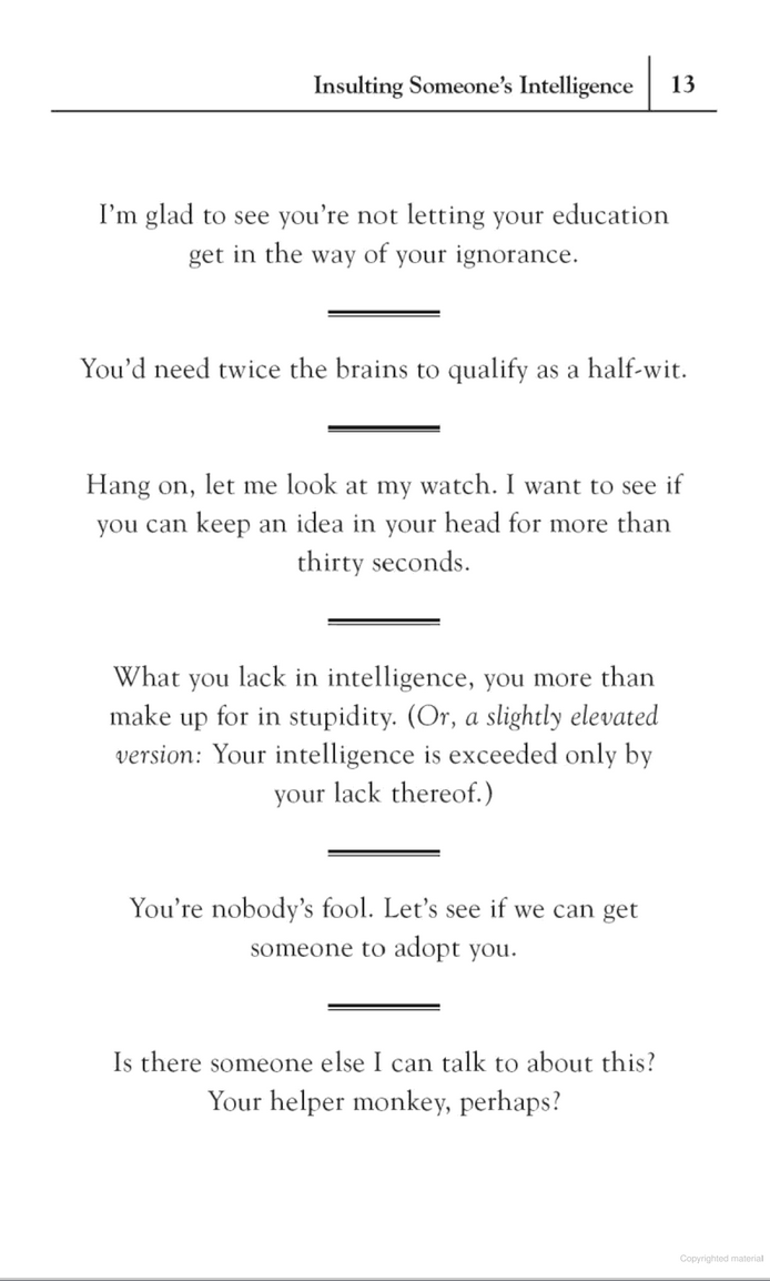 Insults: Every Man Should Know