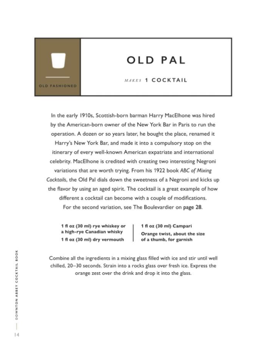 Official Downton Abbey Cocktail Book: Appropriate Libations