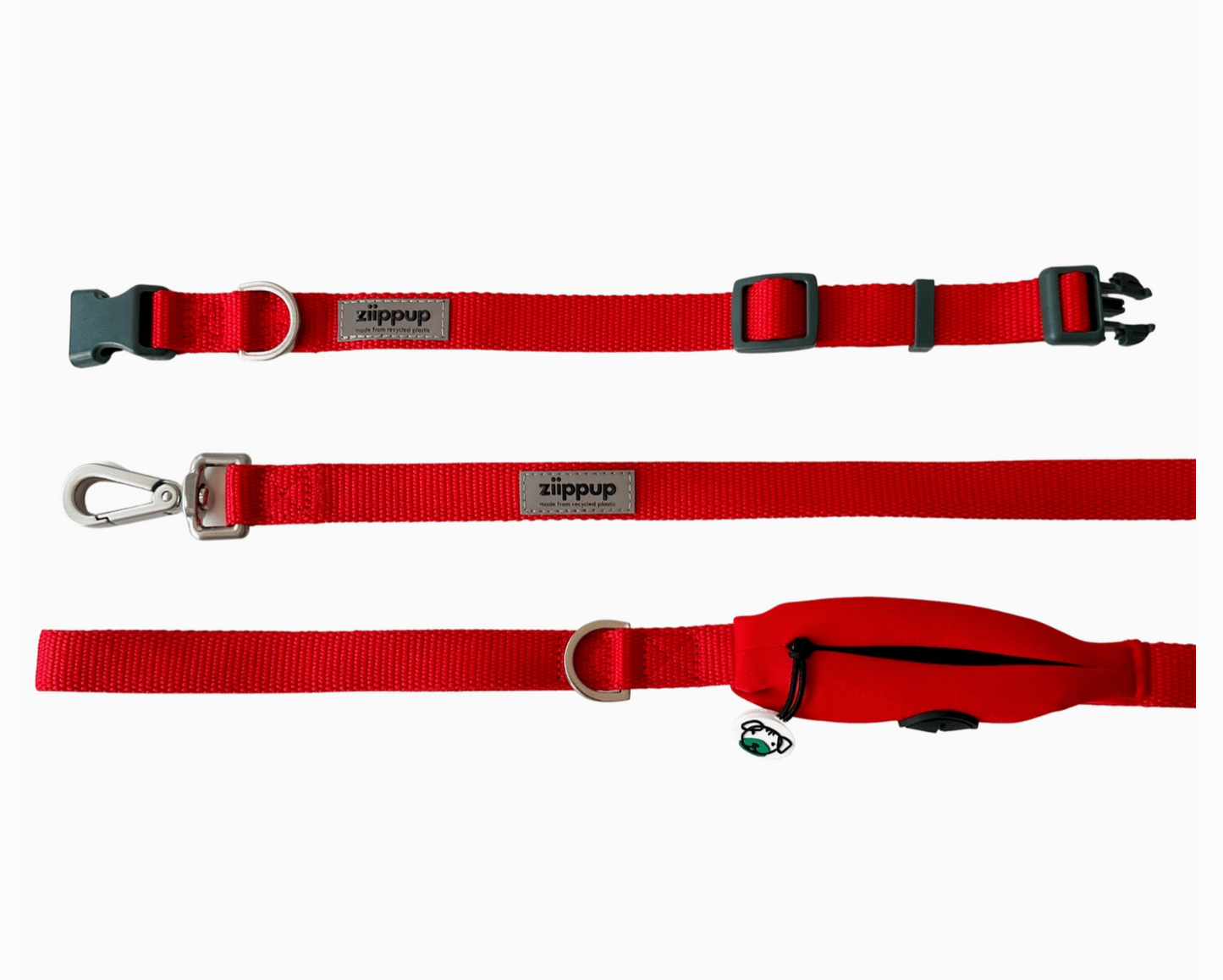 Red Recycled Dog Collar