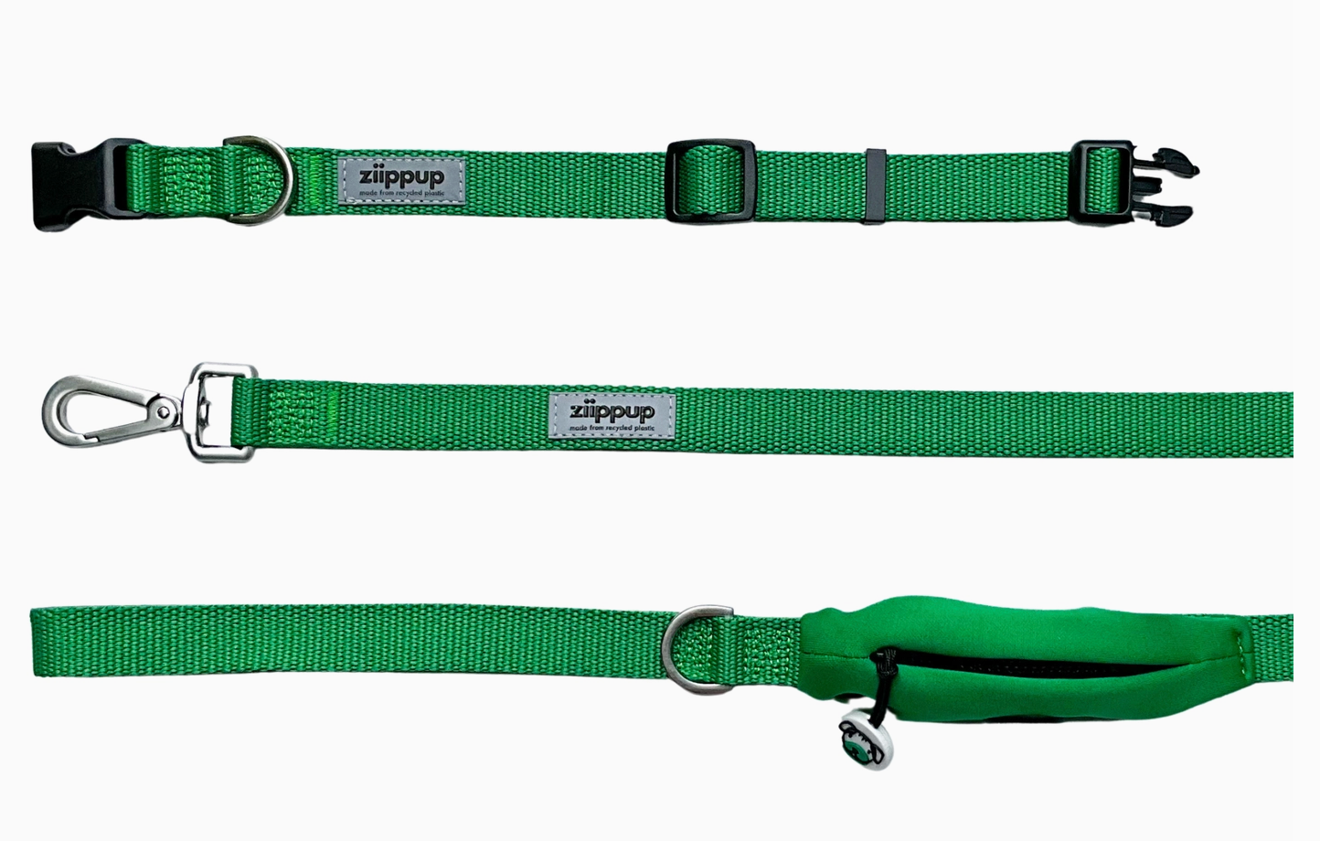 Green Recycled Dog Collar