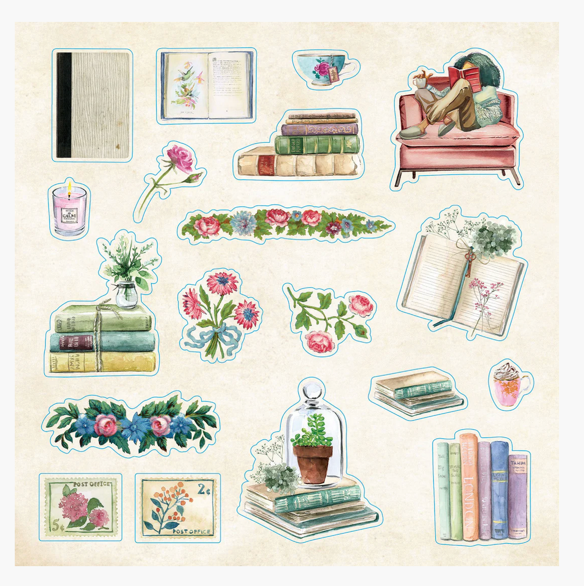 Bibliophilia Ephmera Sticker Book