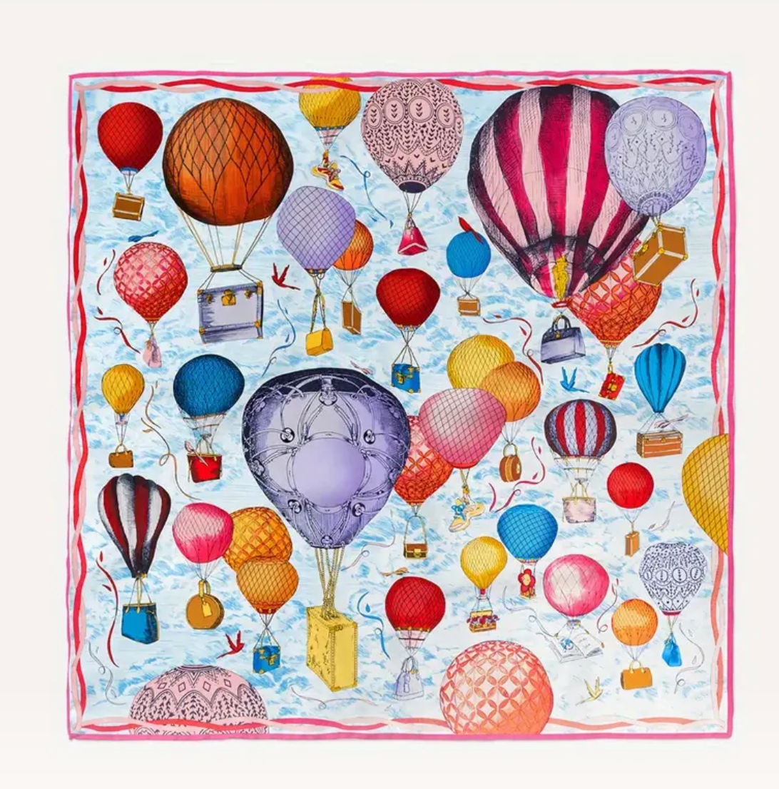 Silk Scarf Hot Air Balloons