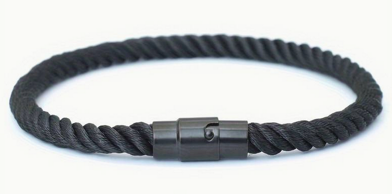 Twisted Rope Bracelet Black