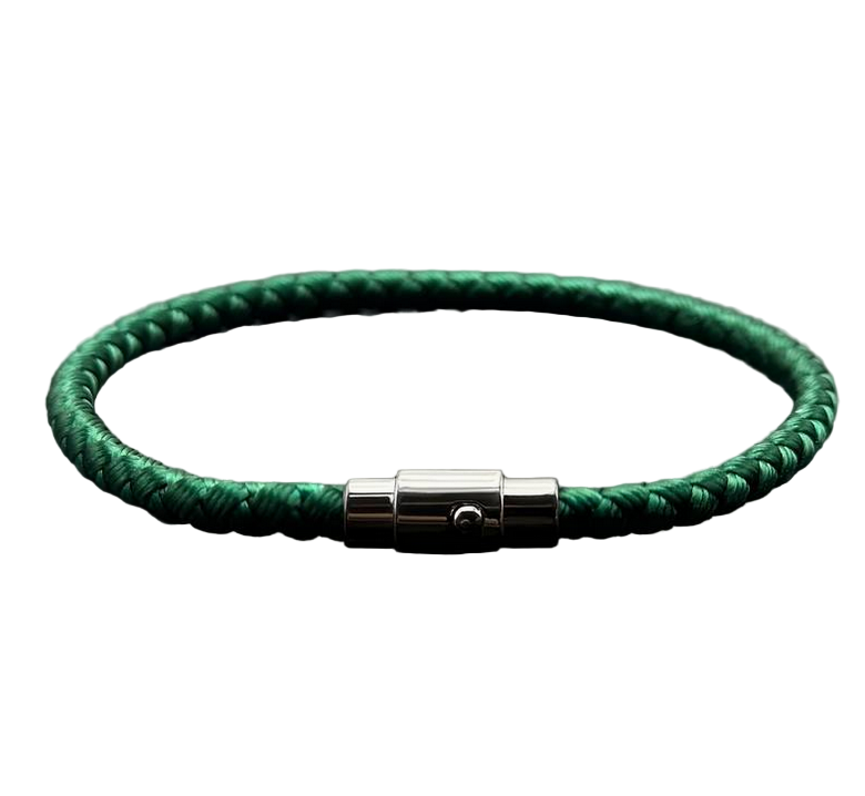 Braided Rope Bracelet Green