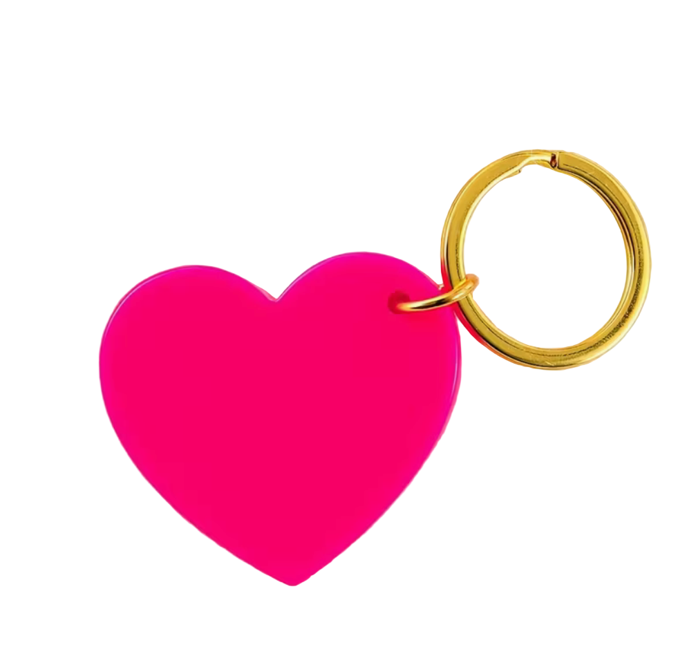 Pink Heart Keychain
