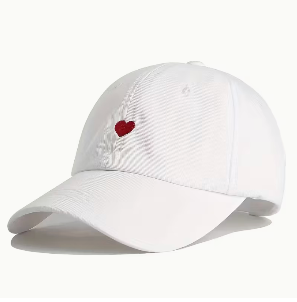 Love Heart Cap White