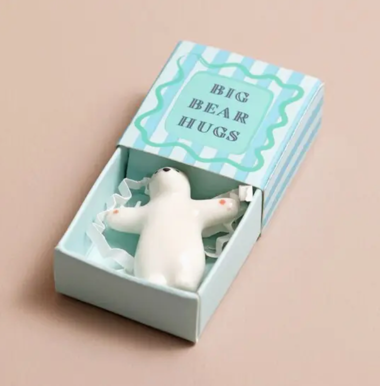 Tiny Matchbox Ceramic Token Bear