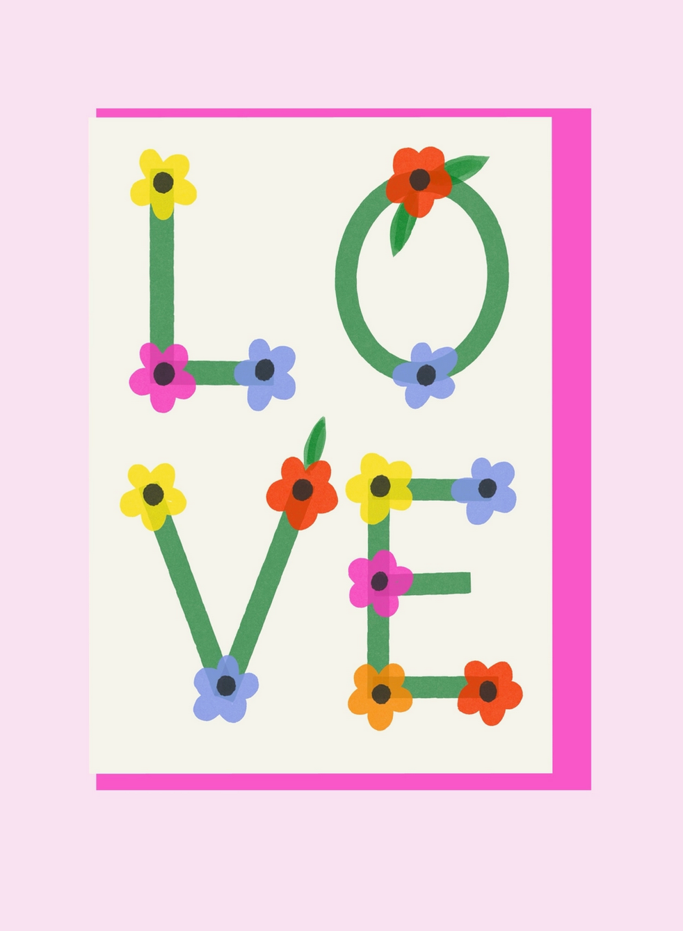 Love Floral Greeting Card