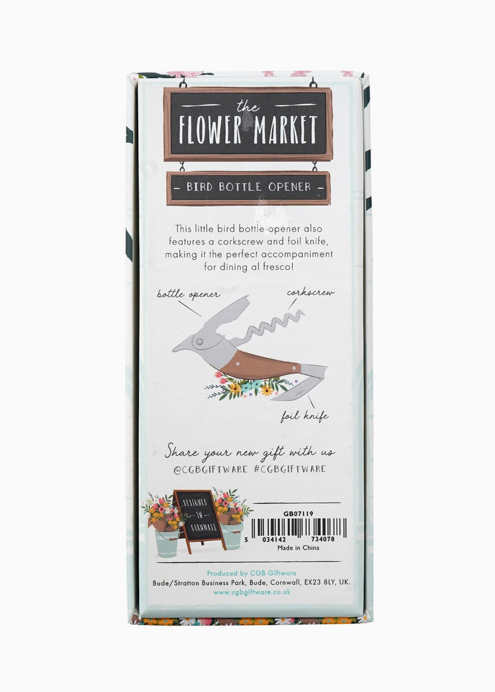 The Flower Market Bird Bottle Opener