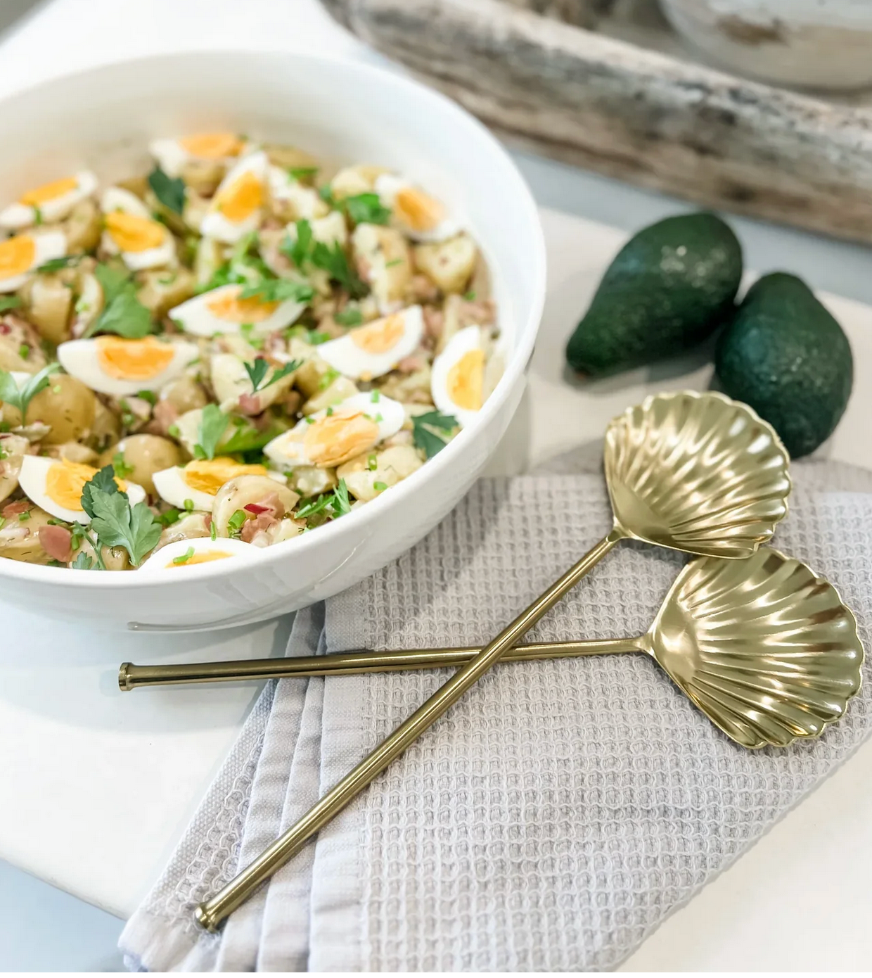 Clam Gold Stainless Steel Salad Servers