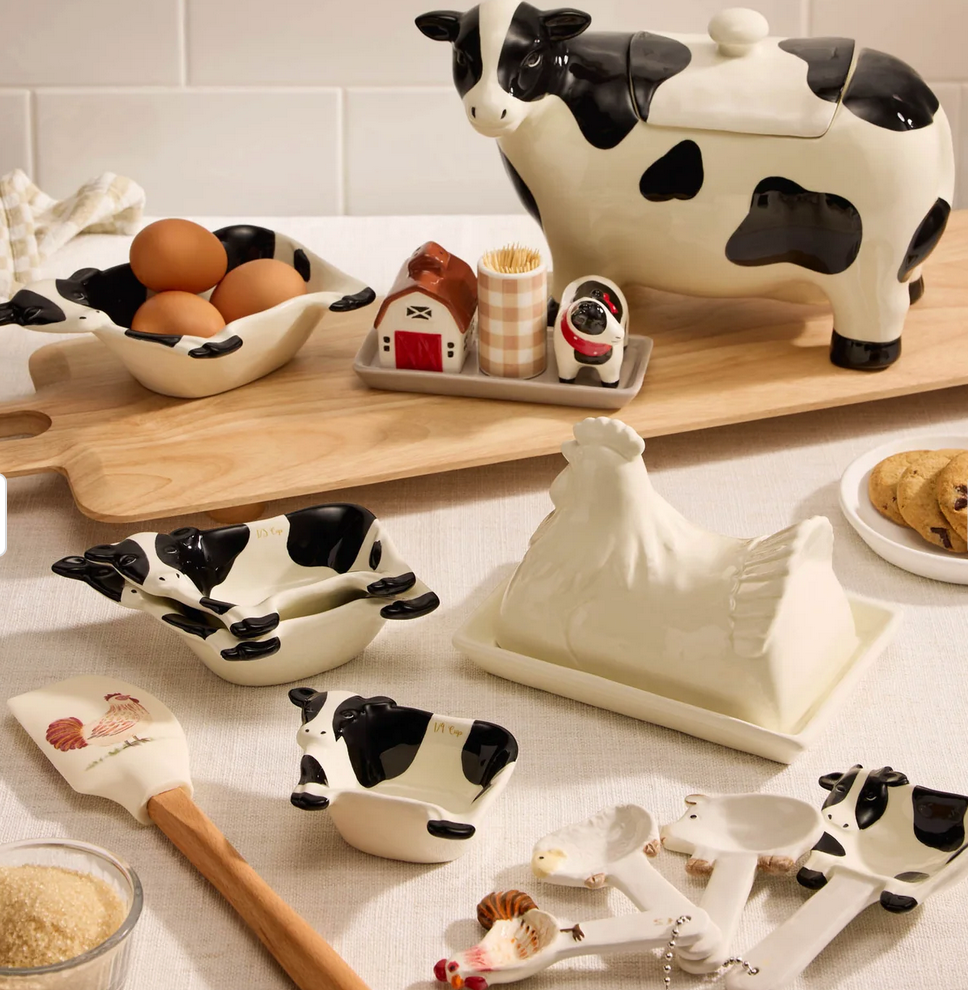 Homestead Salt & Pepper Shaker with Toothpick Holder w/ Tray