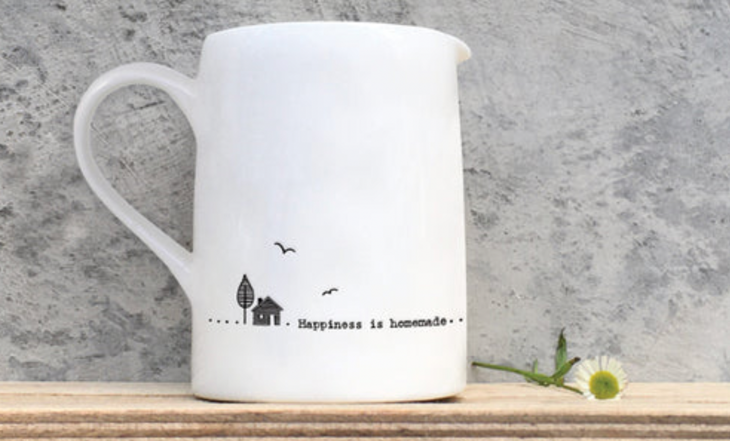 Porcelain Jug Happiness is Homemade