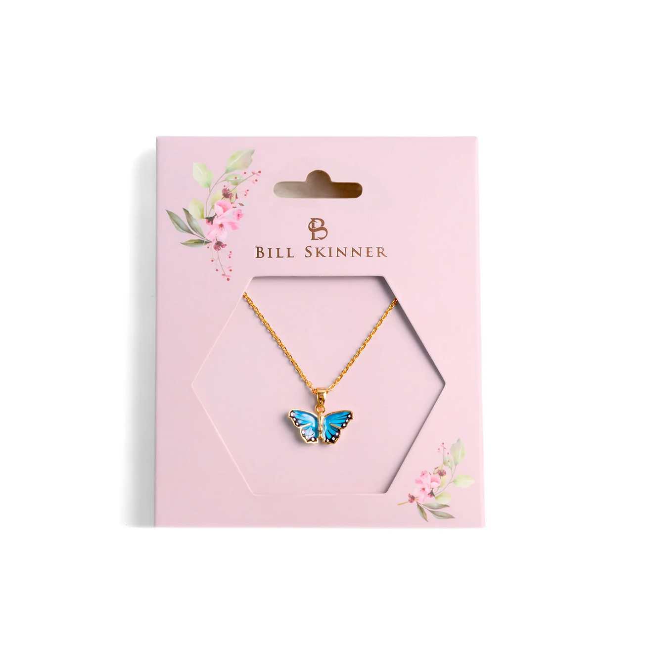 Blue Butterfly Pendant Necklace