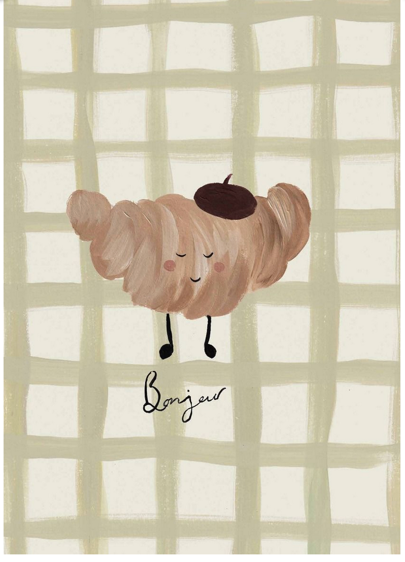 Bonjour Croissant Card