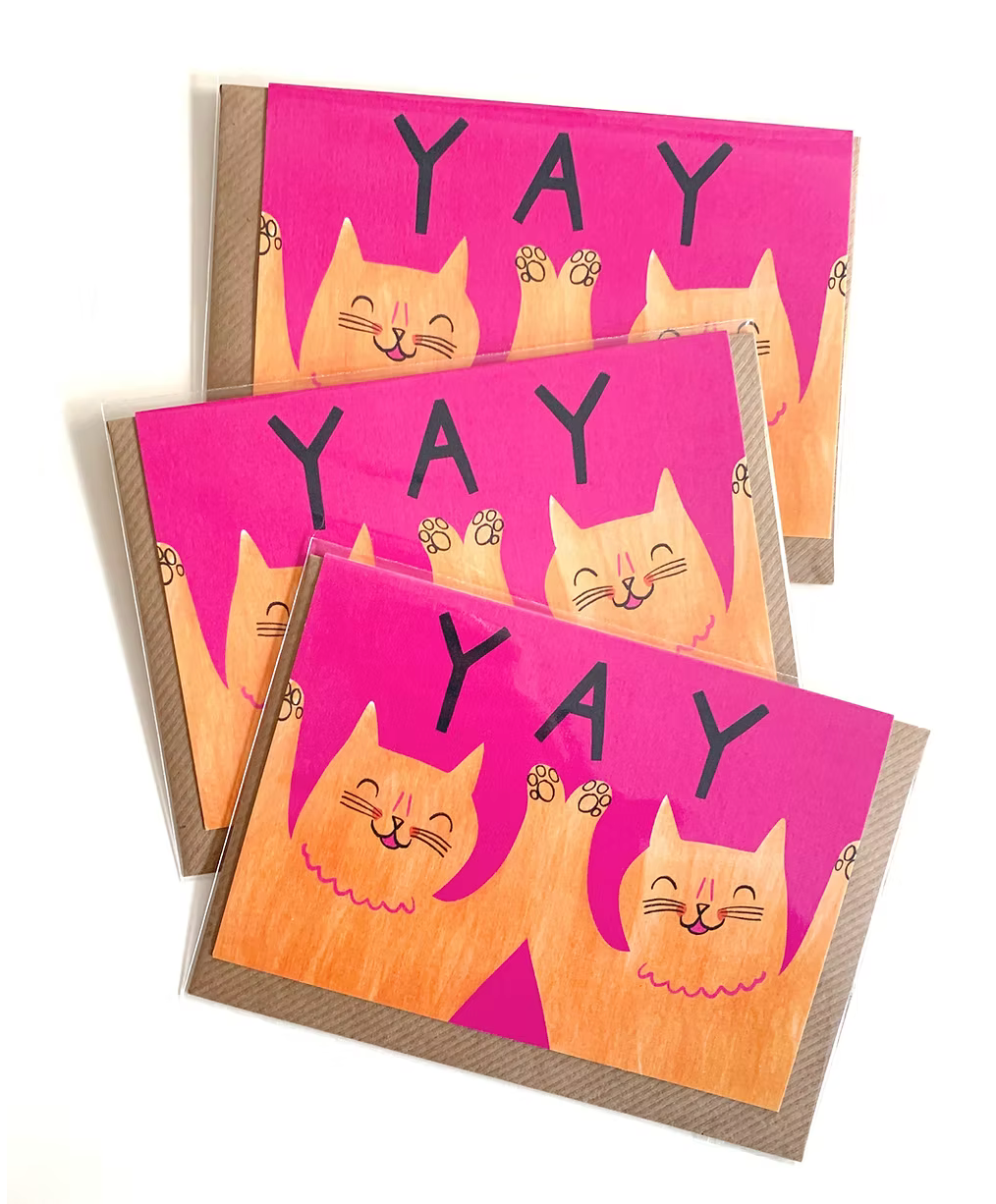 Yay Cats Greeting Card