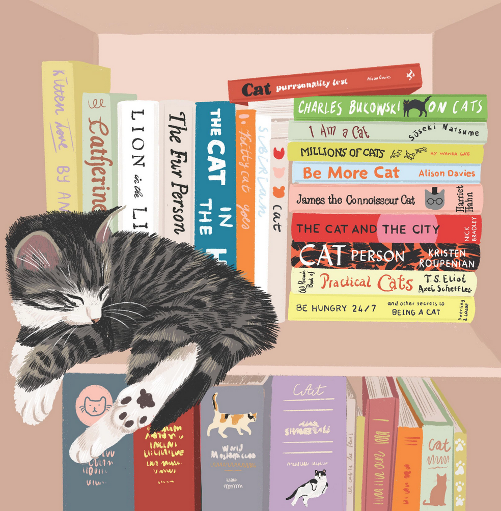 Cat in a Bookshelf - Alissa Levy