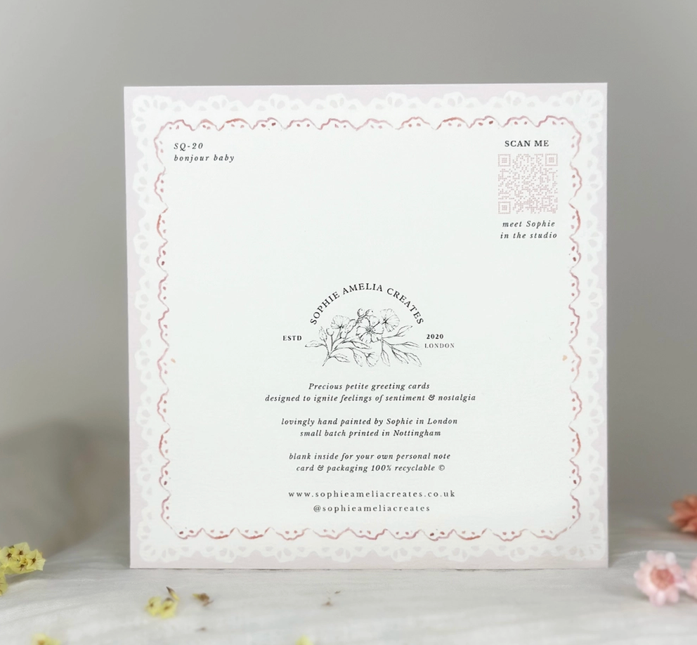 Bonjour Baby Greeting Card