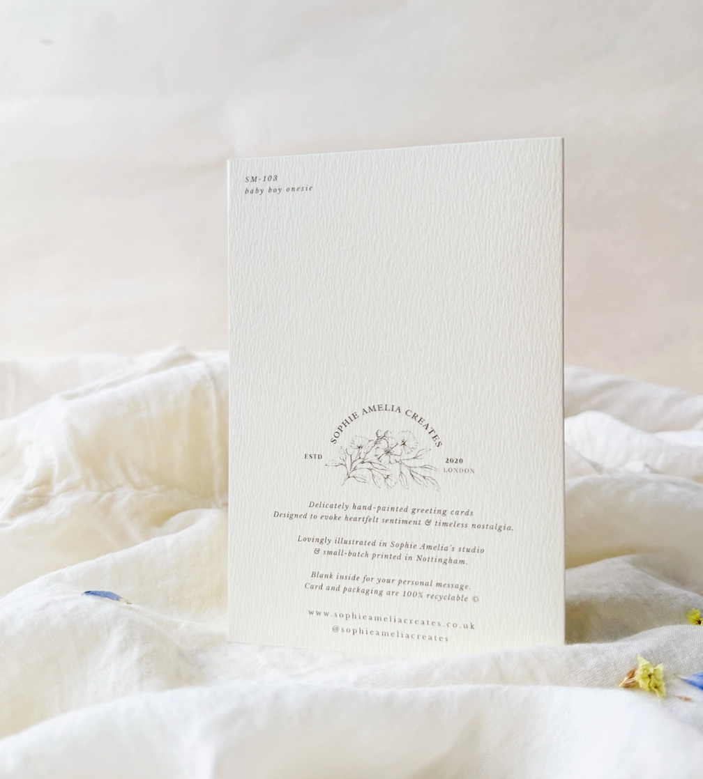 Hello Baby Onsie Greeting Card
